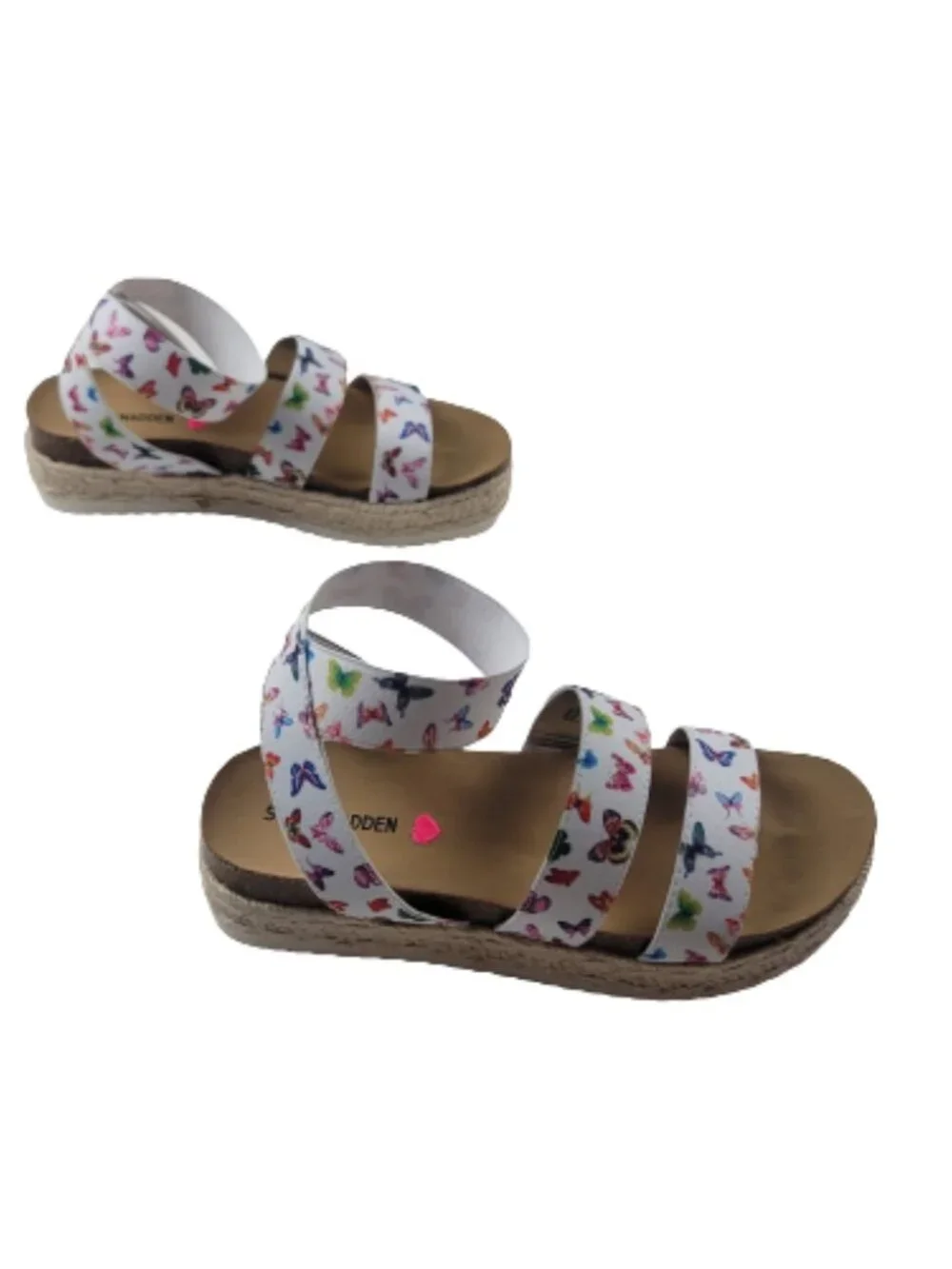 Steve Madden Kimmie Butterfly Flatform Sandals Girls Size 2 Multicolor NWOT